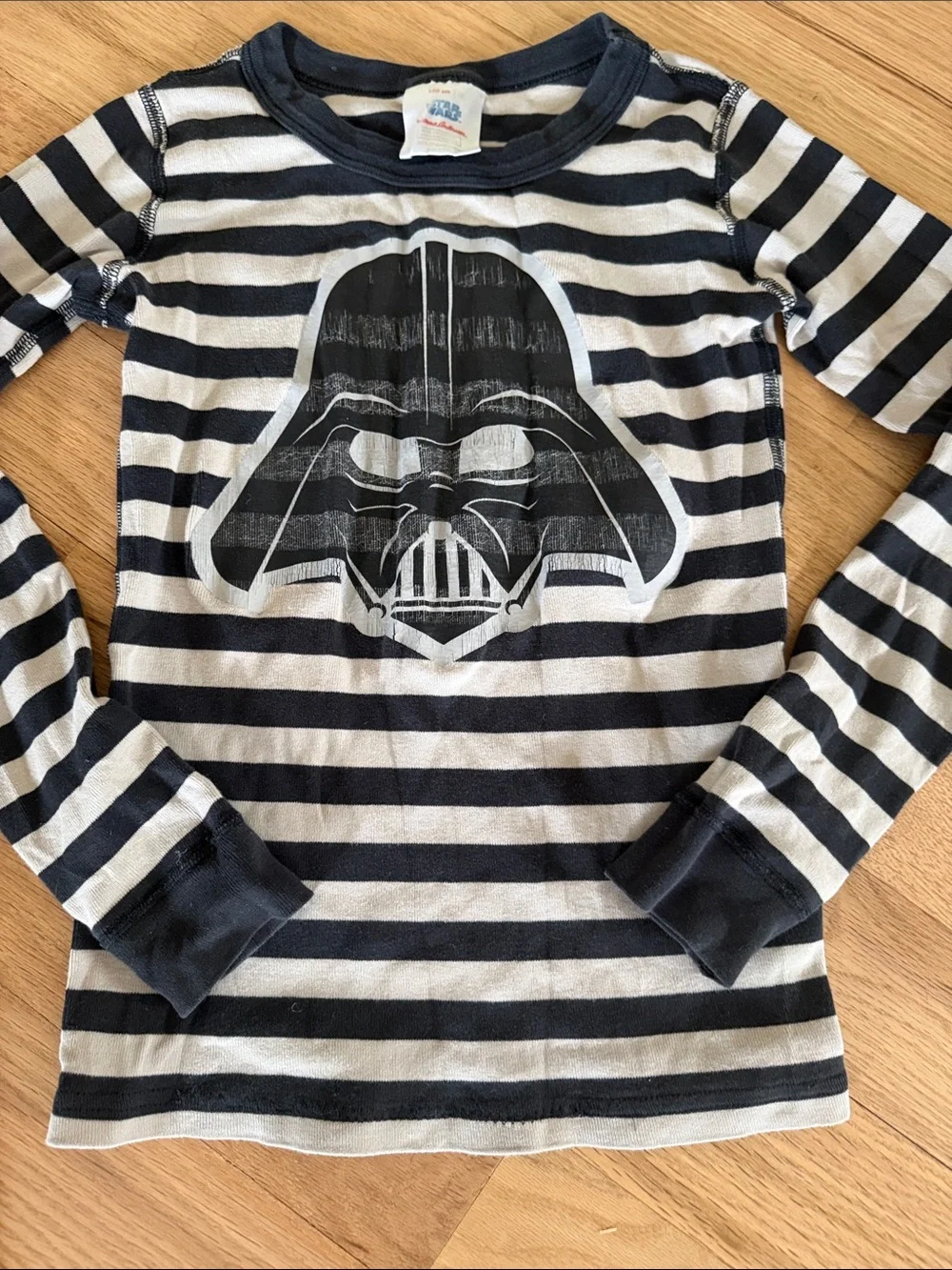 Hanna Andersson Black/Gray Striped Star Wars Darth Vader Pajama Set Sz 10